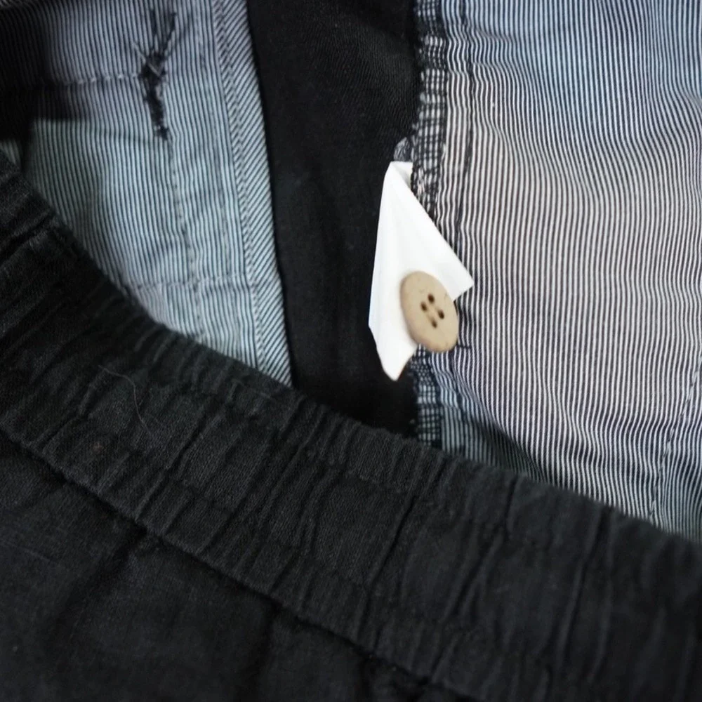 Kidoriman Linen Pants Mens XXL Black 27